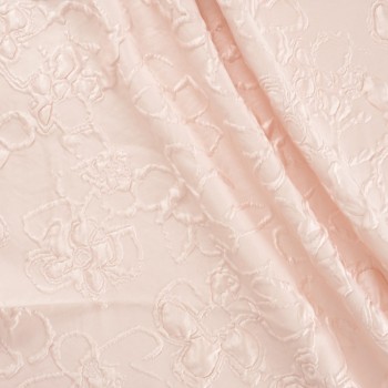 Cream floral jacquard relief